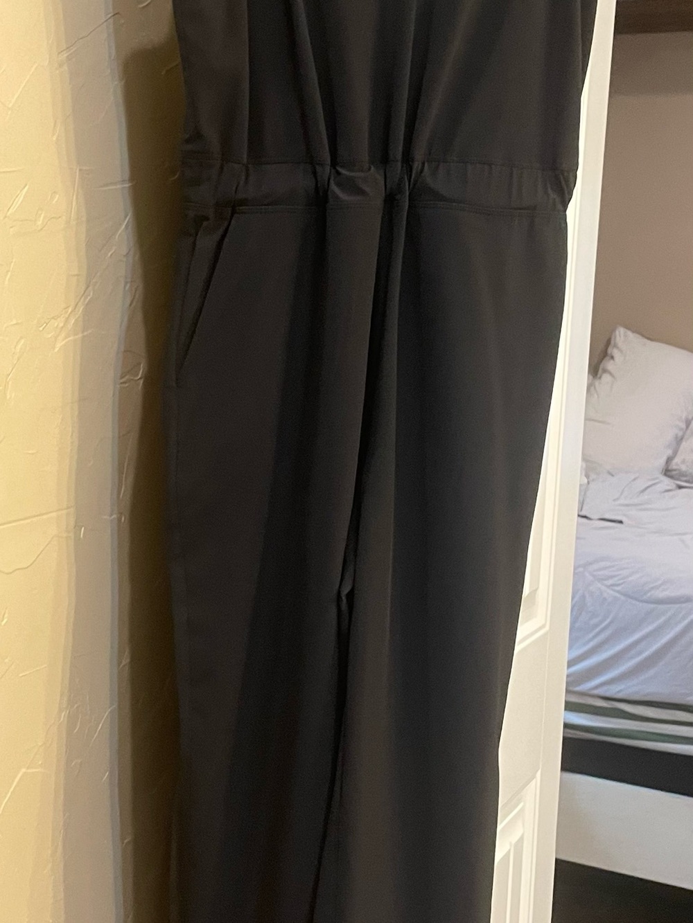 Banana Republic Black Sleeveless Jumpsuit with Elastic Waist
